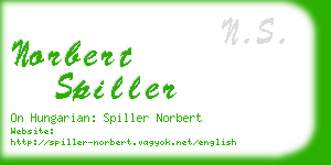 norbert spiller business card